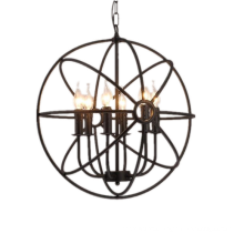 Retro antique iron cage decorative chandelier light modern